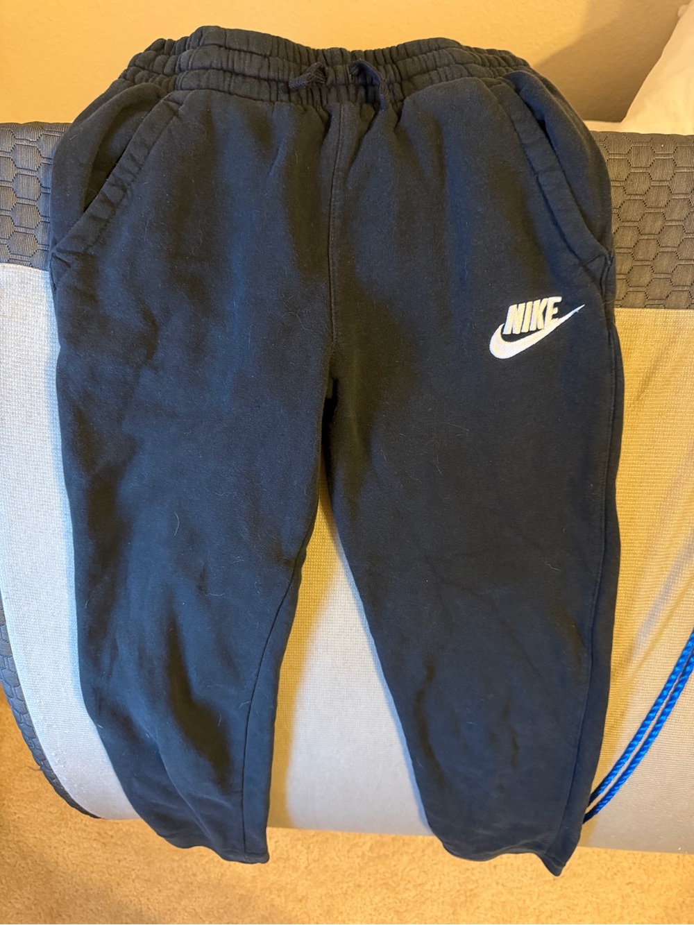 Nike Black Sweat Jogger Pants with White Logo